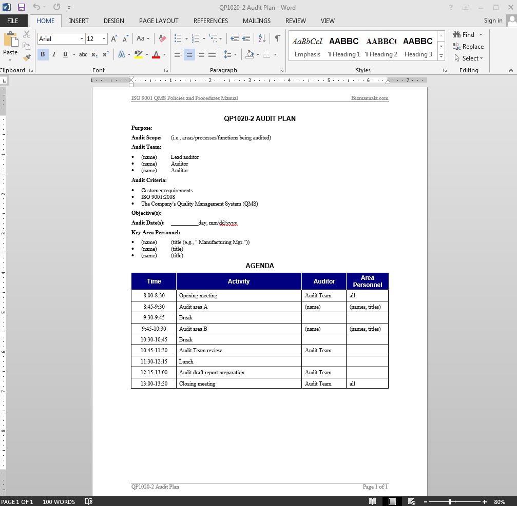 Internal Audit Forms Template from skieymoon.weebly.com